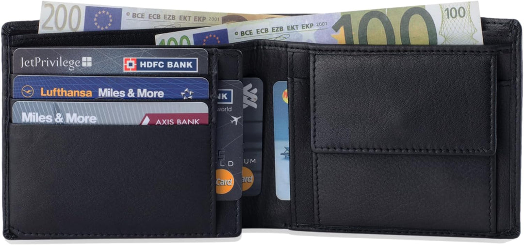 STILORD 'Lewis' Leder Portemonnaie Herren RFID Schutz Geldbörse für Männer viele Karten Fächern Brie