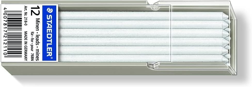 STAEDTLER 218 Lumocolor non-permanent omnichrom Spezialmine, 12 Stück Etui, rot (Packung mit 3) rot