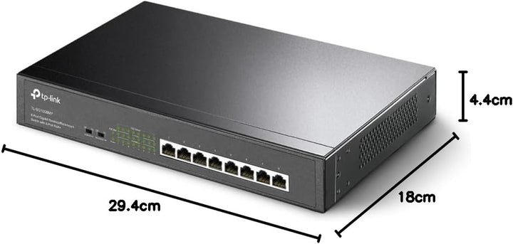 TP-Link TL-SG1008MP 8-Port Gigabit PoE Switch mit 8 PoE+ Ports (Rackmount, 153 Watt, geschirmte RJ-4