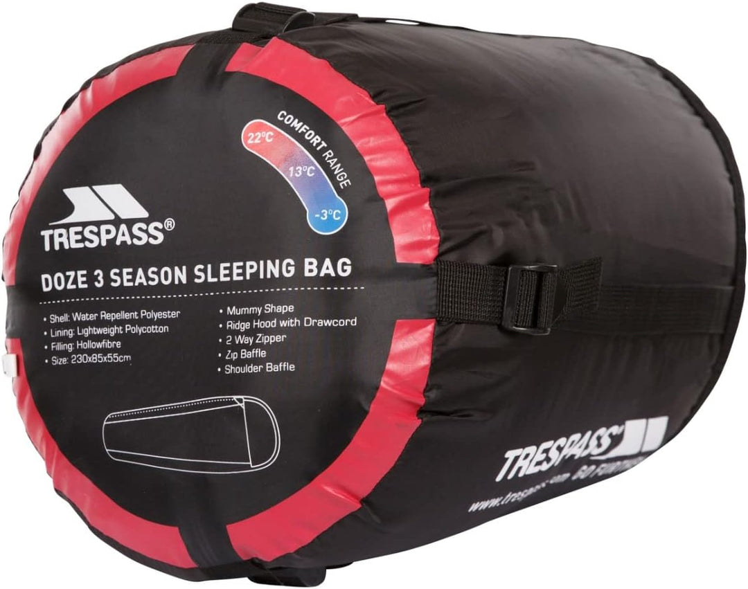 Trespass Herren Doze Schlafsack Einheitsgrösse Red, Einheitsgrösse Red