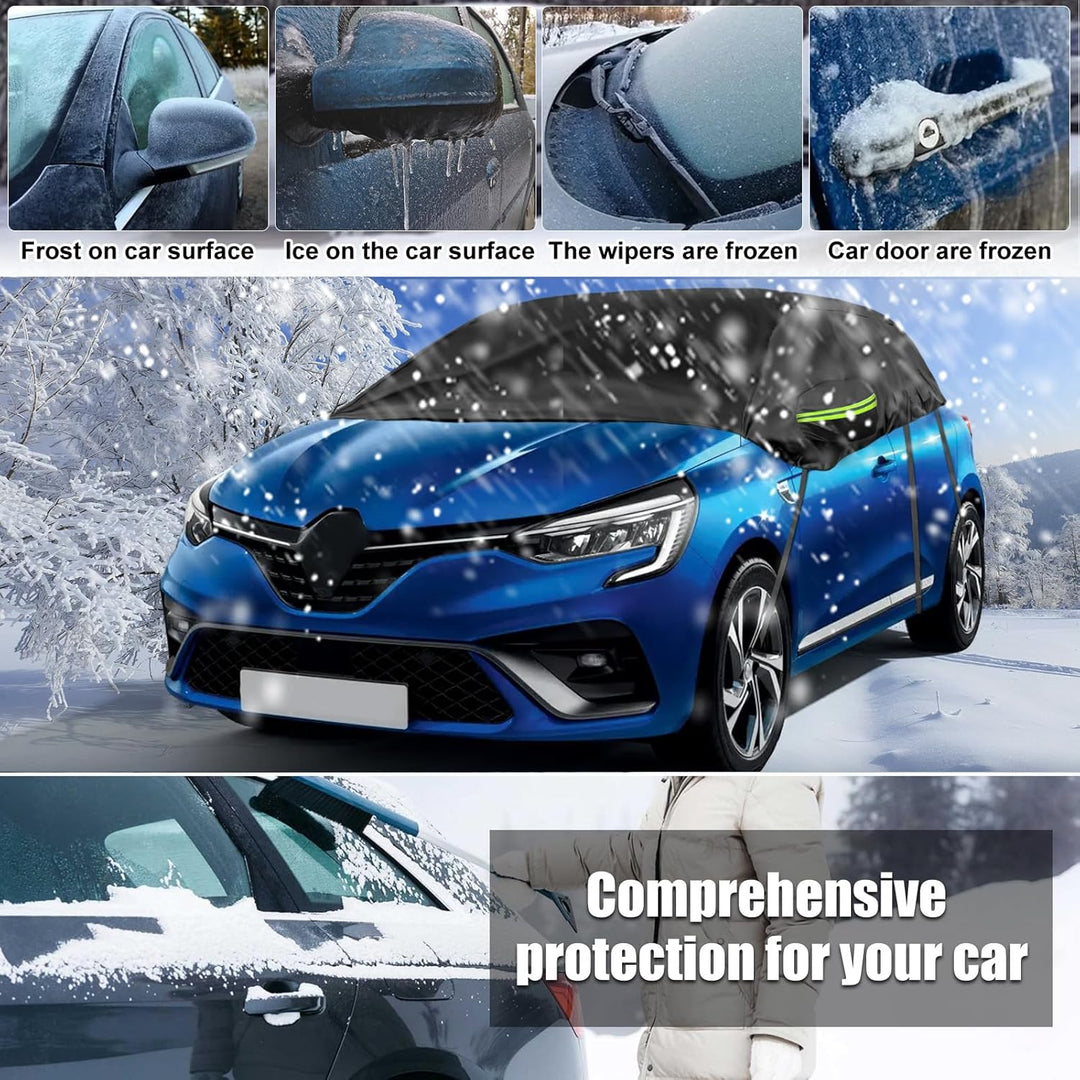 Opaltool Halbgarage für Hatchback 2005-2023 Renault Clio, Schwarz Massgeschneidertes Autogarage Soft