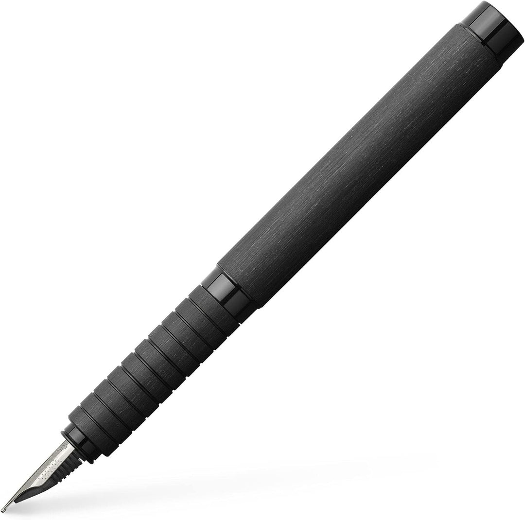 Faber-Castell 148482 - Füller Essentio, Feder EF, Aluminium schwarz schwarz Füller Feder EF, schwarz