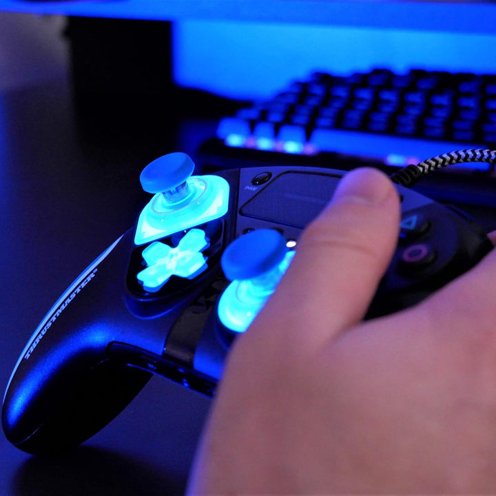 Thrustmaster eSwap X Led Blue Crystal Pack, Pack mit 7 Hintergrundbeleuchteten für eSwap X Controlle