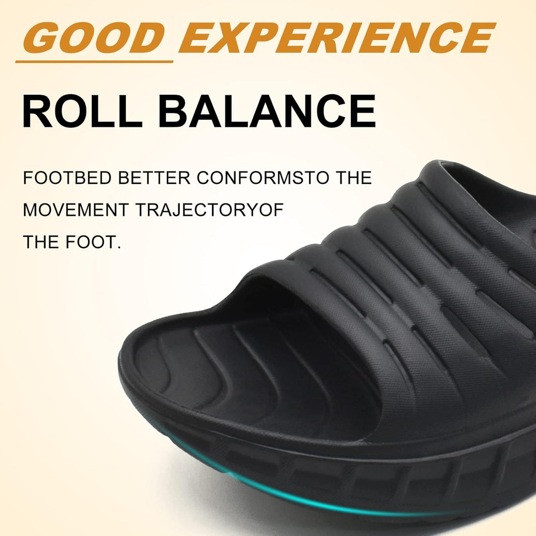 KuaiLu Recovery Sandalen Herren mit Bequeme Plantarfasziitis Arch Support, Orthopädische Männer Leic