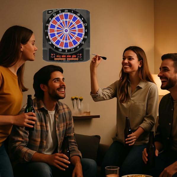 Carromco Elektronische Dartscheibe CLASSIC MASTER 2 - Dartboard für 1-8 Spieler - E-Dartautomat mit