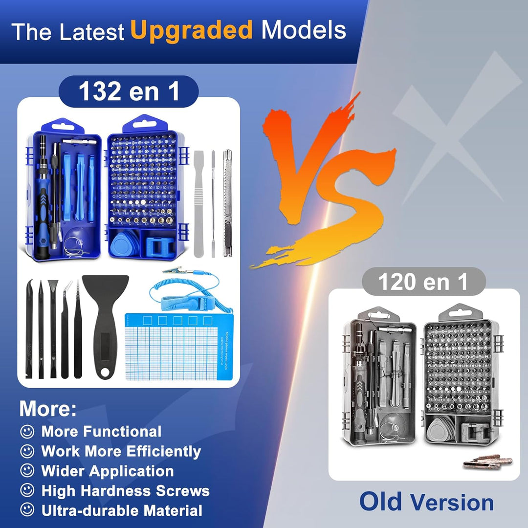 Eventronic 132 in 1 Schraubendreher Set Feinmechanik, Mini Feinmechaniker Werkzeug Set, Werkzeug Set