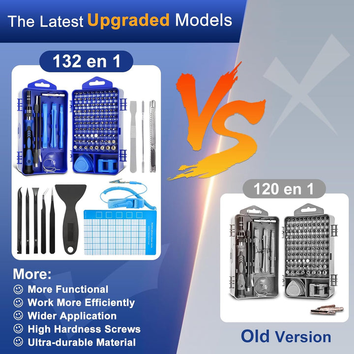 Eventronic 132 in 1 Schraubendreher Set Feinmechanik, Mini Feinmechaniker Werkzeug Set, Werkzeug Set