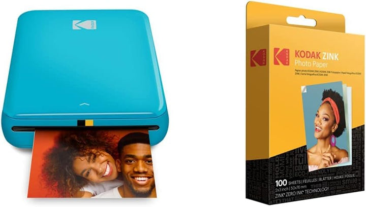 KODAK Step Instant Fotodrucker mit Bluetooth/NFC, Zink-Technologie App & 2" x3 Premium Zink Fotopapi
