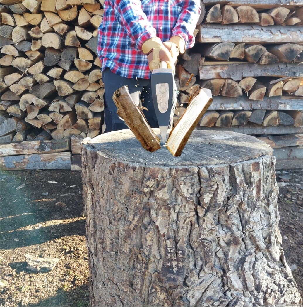 Bison Profiline Spaltbeil 1250 g, Länge 500 mm, Profiwerkzeug für höchste Ansprüche, 01-22-24.2-2295