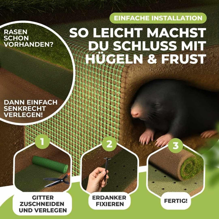 Florade® Premium Maulwurfgitter | 270g/m² | Effektiver Schutz für den Garten | Robust, langlebig, le
