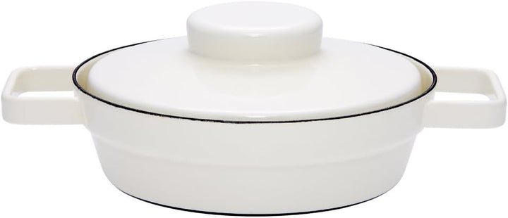 Riess, 2122-212, Pfanne mit Deckel, Durchmesser 20 cm, PURE WHITE, AROMAPOTS, Truehomeware, Emaille,