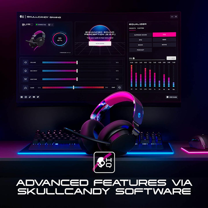 Skullcandy SLYR Pro Kabelgebundenes Multi-Platform Over-Ear Gaming Headset für Xbox, PlayStation und