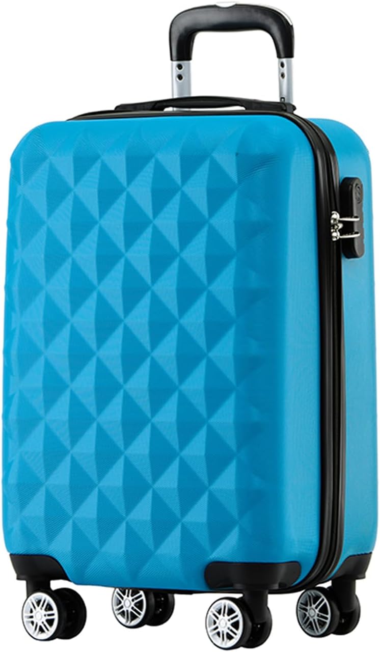 BEIBYE Zwillingsrollen 2066 Hartschale Trolley Koffer Reisekoffer Handgepäck Boardcase M (Türkis), T