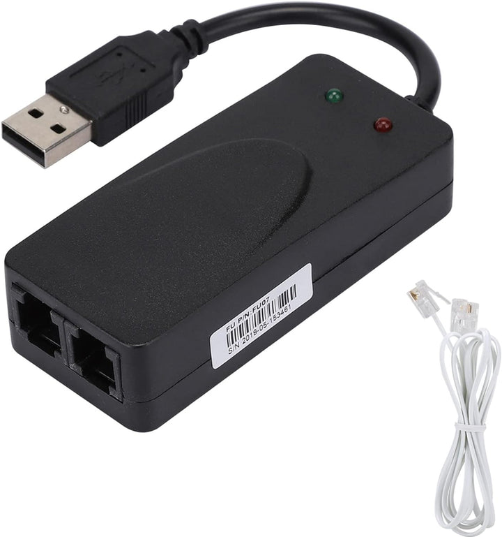 Normales DFÜ Modem, Faxmodem Dual Port USB2.0 56K Externer Modemtreiber für Win 7/Win 8/Win 10/Win X