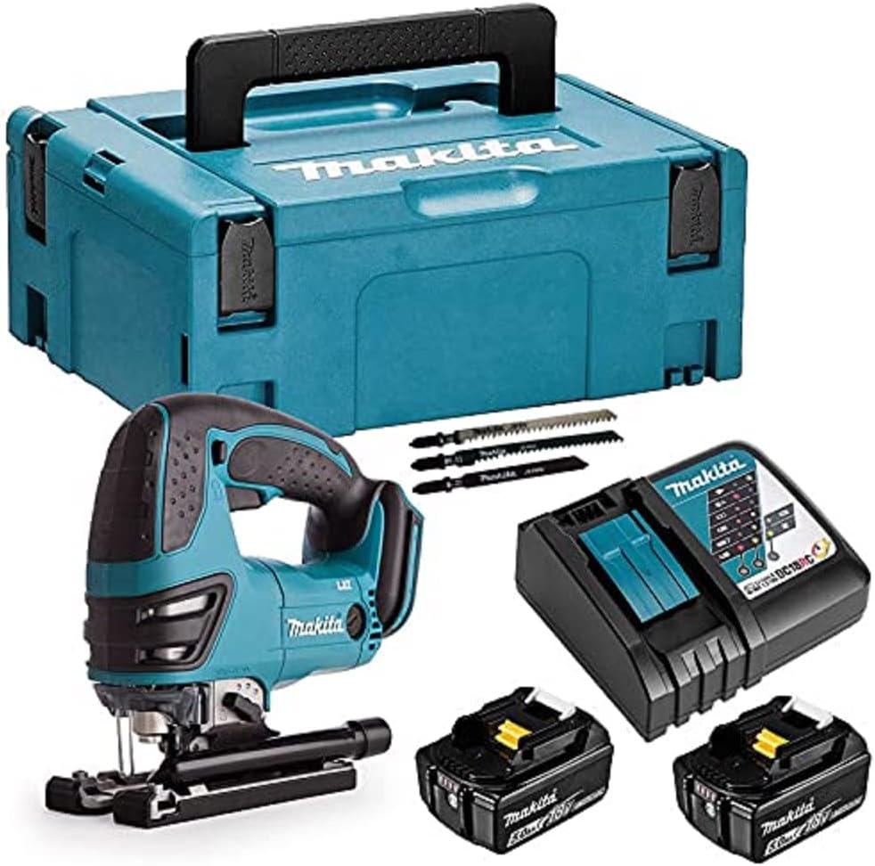 Makita DJV180RTJ 18V Li-Ion LXT Stichsäge komplett mit 2 x 5,0 Ah Akkus und Ladegerät im Makpac-Koff