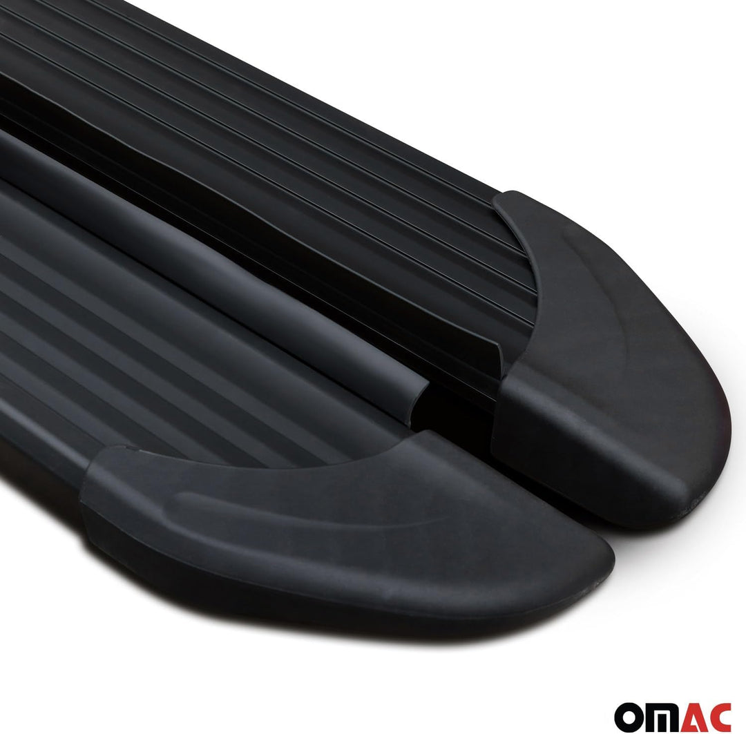 OMAC Schweller Trittbretter Schweller für Nissan Qashqai J10 2006-2014 Alu Schwarz OPA / Schwarz Qas
