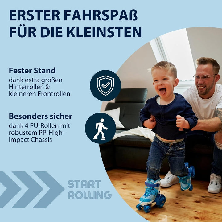 HUDORA Rollschuh My First Quad in versch. Grössen & Farben - hochwertige Rollschuhe für Kinder bis 2