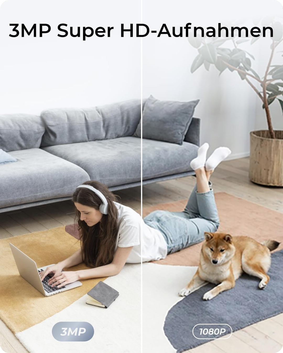 Reolink 2K Überwachungskamera Aussen Akku Set mit Spotlight, Farbnachtsicht, 6 Monate Akkulaufzeit,