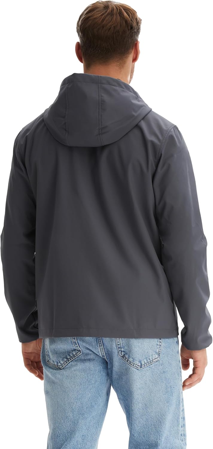 Morgenstern Softshelljacke Regenjacke Herren Wasserabweisend Atmungsaktiv M Grau, M Grau