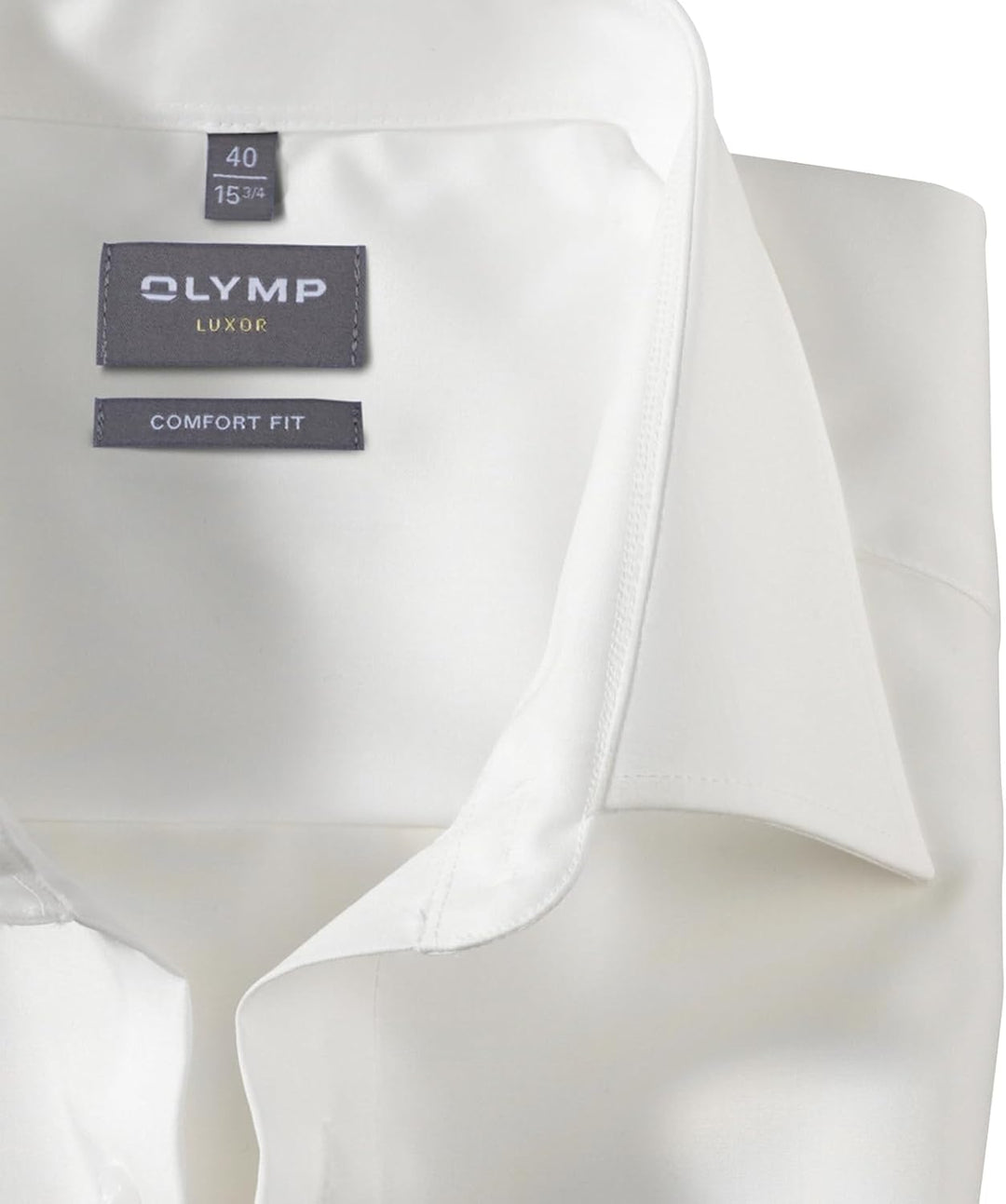 OLYMP Herren Businesshemd Langarm Luxor,Einfarbig,Comfort fit,New Kent 39 Beige 21, 39 Beige 21