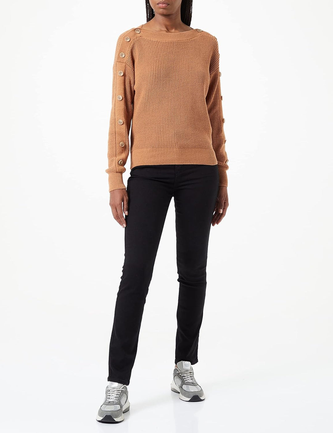 GARCIA Damen Pullover L Burnt Sand, L Burnt Sand