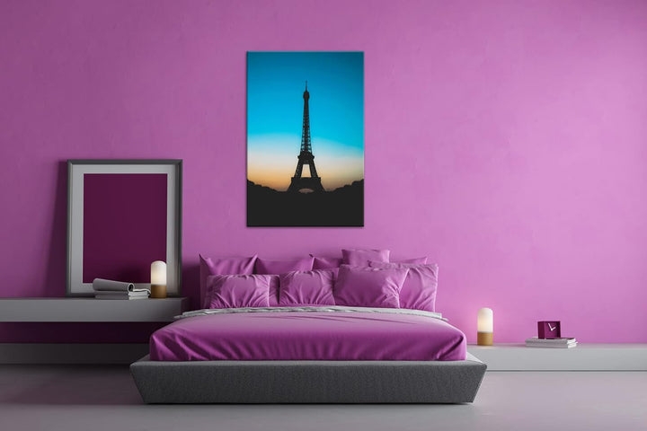 deyoli Pariser Eifelturm Format: 100x70 cm als Leinwandbild, Motiv fertig gerahmt auf Echtholzrahmen
