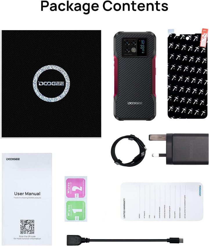 DOOGEE V20 Dual 5G Outdoor Smartphone, 6.43 Zoll 2K AMOLED Outdoor Handy, 8GB+256GB,64 MP Triple-Kam