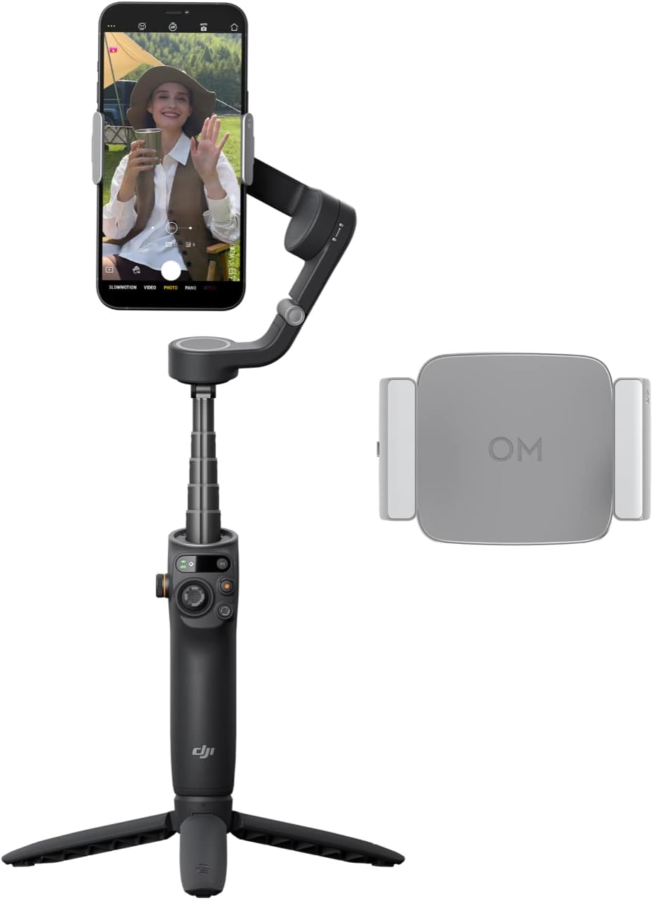 DJI OSMO Mobile 6 Smartphone-Gimbal, 3-Achsen-Stabilisierung, integrierter Verlängerungsstab, handli