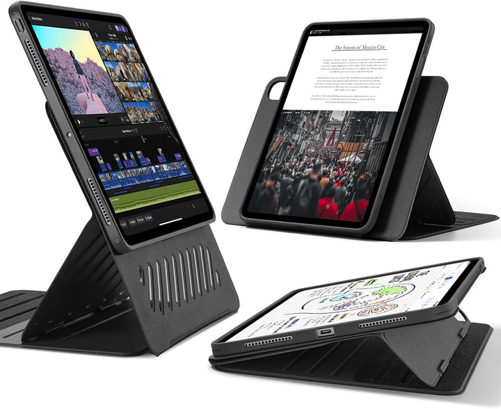 ESR für iPad Pro 13 Hülle (2024), Drehbare Hülle mit Abnehmbarer Magnetabdeckung, Ständer im Hoch-/Q
