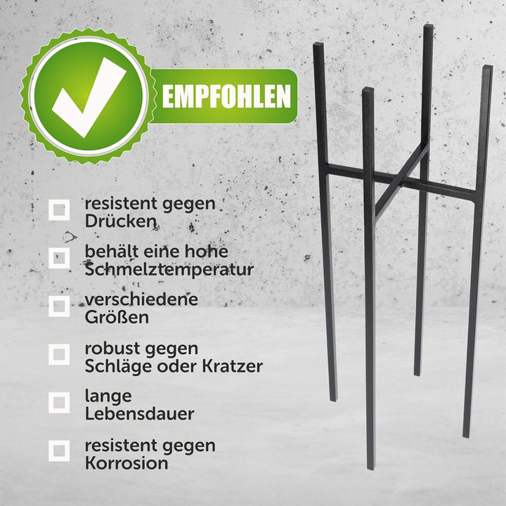 KADAX Blumenständer, wetterfester Pflanzenständer aus Stahl, Blumentopfhalter für Innen, Aussen, Bal