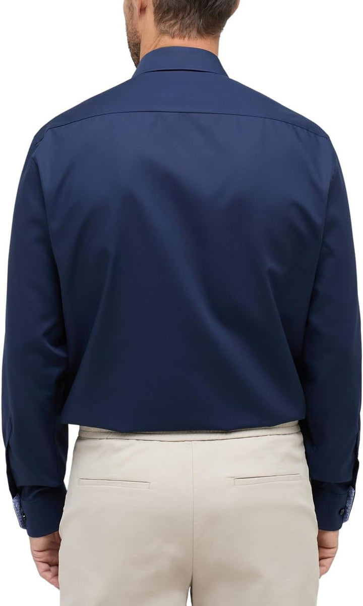 ETERNA Langarm Hemd COMFORT FIT Popeline unifarben 43 Blau, 43 Blau