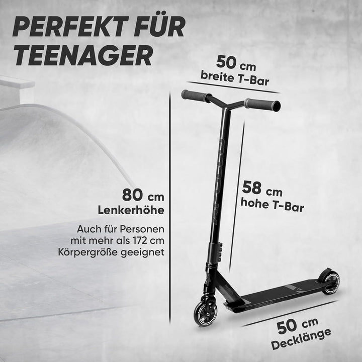 Apollo Stunt Scooter - Star Pro, eloxierter Profi Stuntroller, Kinder Scooter mit ABEC 9 Kugellagern