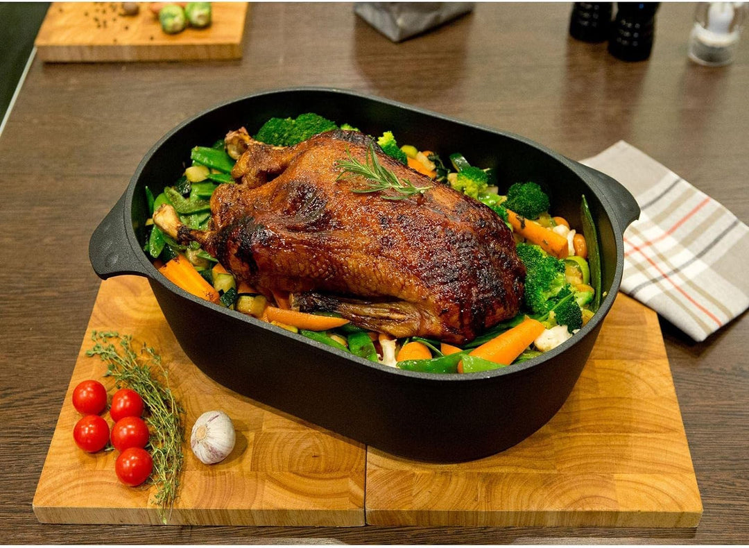 Eurolux Universal Bräter Induktion 40 x 27 cm - grosser induktionsgeeigneter XL Jumbo-Multibräter mi