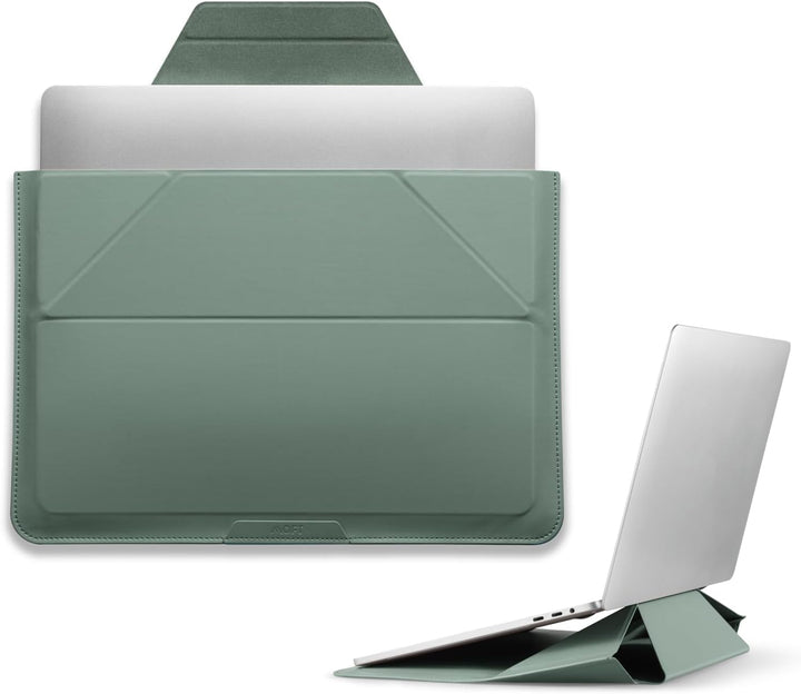 MOFT Laptop Hülle Tasche & Laptop Ständer für 13-14 Zoll Notebook, Laptoptasche aus Kunstleder mit 2
