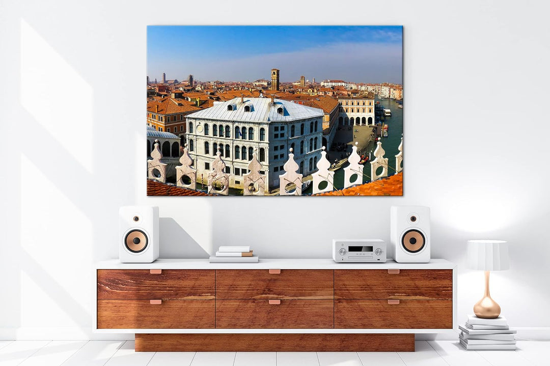 deyoli Skyline von Venedig Format: 60x40 als Leinwandbild, Motiv fertig gerahmt auf Echtholzrahmen,