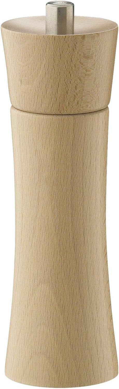 Zassenhaus Pfeffermühle Frankfurt 18 cm, aus Buchenholz mit stufenlos verstellbarem Hochleistungs-Ke