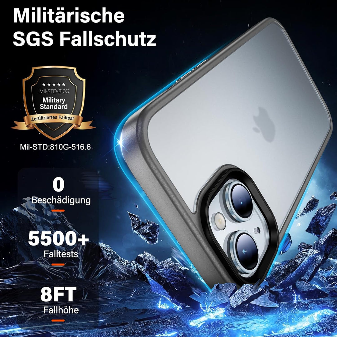 UniqueMe für iPhone 15 Hülle, 5-in-1-Set Handyhülle für iPhone 15 Case Rundumschutz Schutzhülle Cove