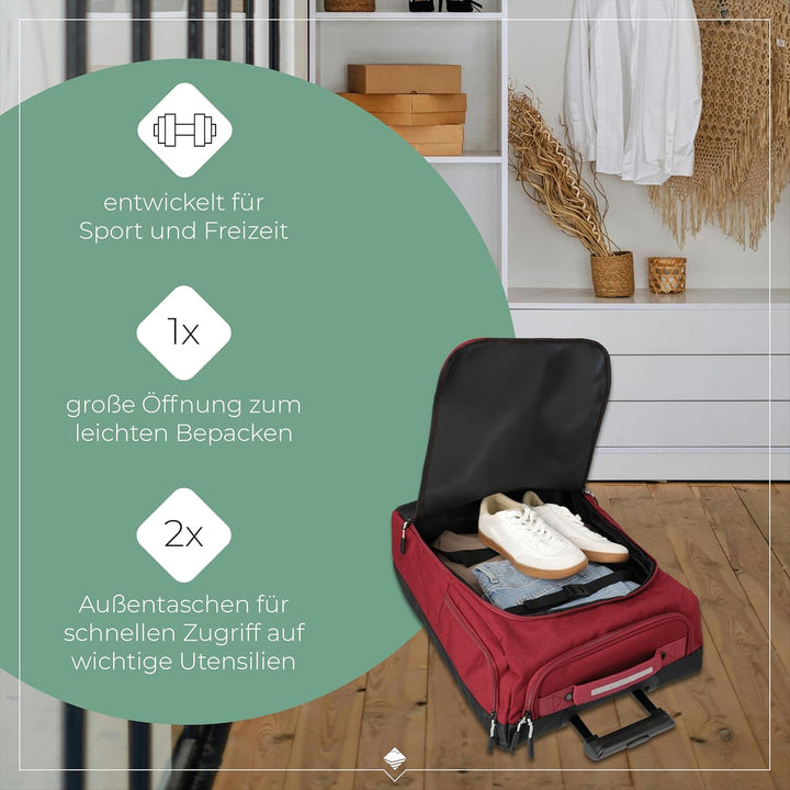 travelite Trolley Reisetasche Grösse S Handgepäck, Gepäck Serie KICK OFF: Praktische Reisetasche mit