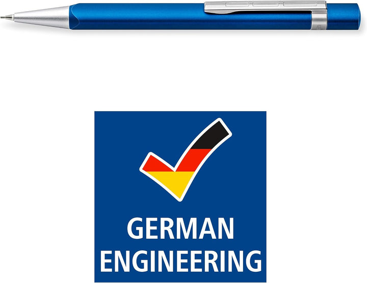 STAEDTLER TRX 766TRX3 07ST Drehbleistift (ergonomische Dreikantform, matte samtweiche Aluminium-Ober