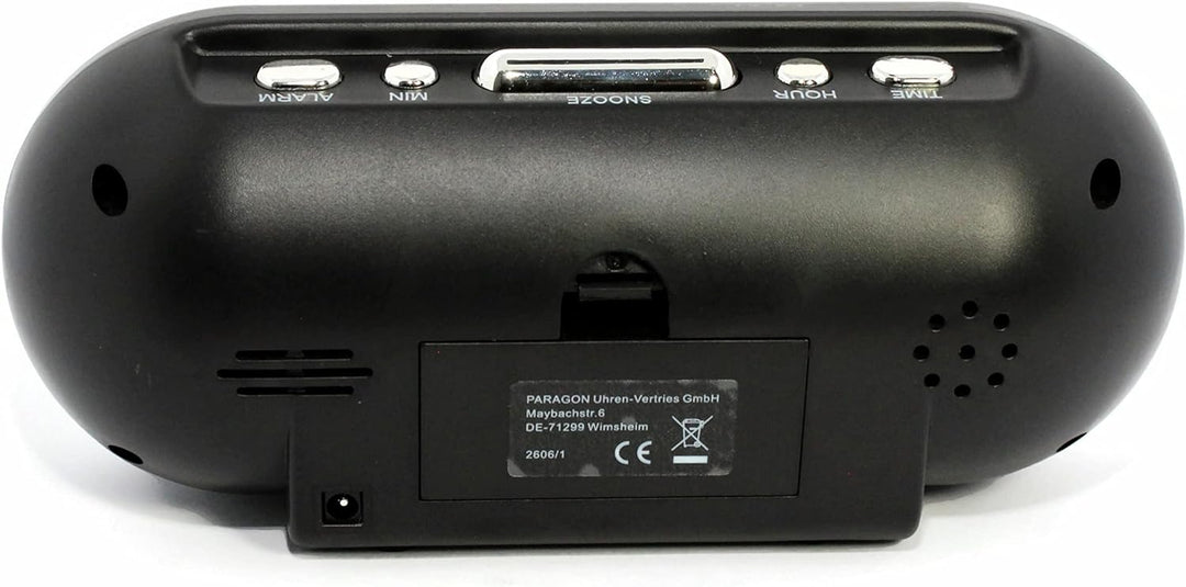 Atlanta Digitalwecker mit LED Leucht-Anzeige 3 Alarme Nachtdimmung Stromanschluss - 2606/1 (Rote LED