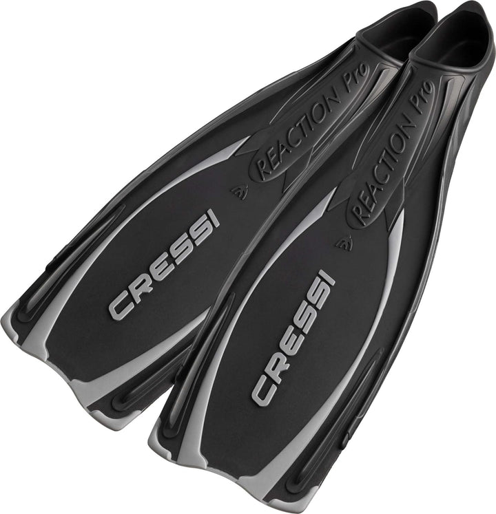 Cressi Reaction Pro Fins - Flossen zum Tauchen, Freitauchen und Schnorcheln, Adult Unisex 36/37 Schw