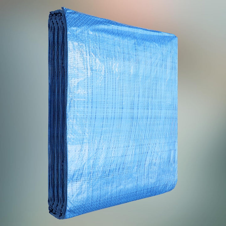 KOTARBAU® Gewebeplane 10x12 m Blau 75g/m2 Abdeckplane Verstärkten Ösen Schutzplane Bauplane Wasserdi