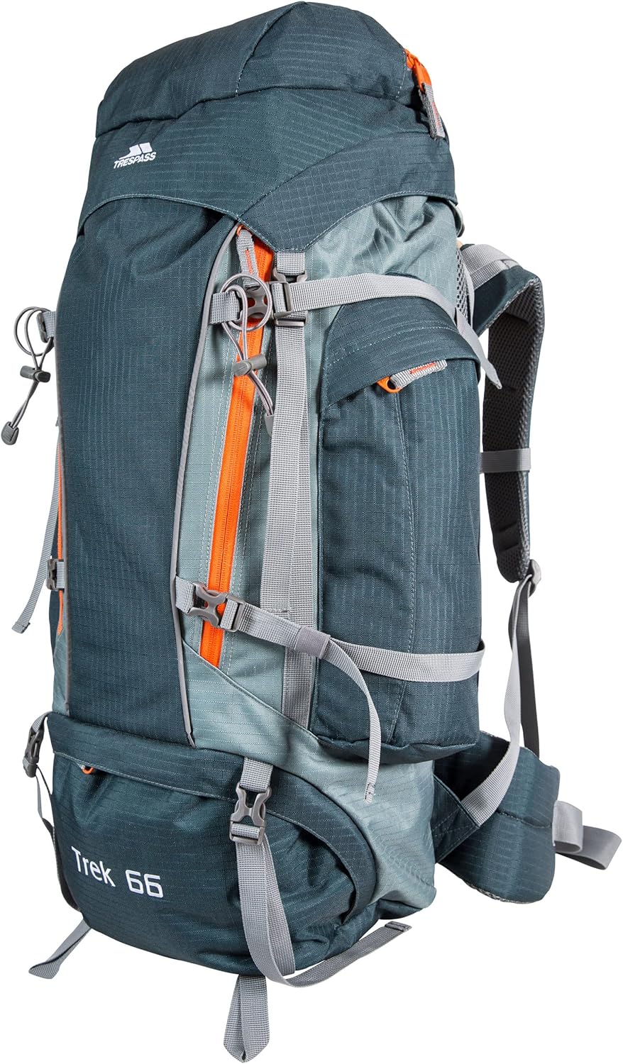 Trespass Unisex UTTP362_8 Campingrucksack, Modell Trek 66, Oliv, Einheitsgrösse, Oliva