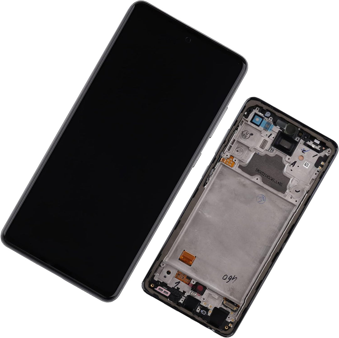 Duotipa Display Kompatibel mit Samsung Galaxy A72 SM-A725F SM-A725F/DS 6.7" Super AMOLED (Schwarz mi