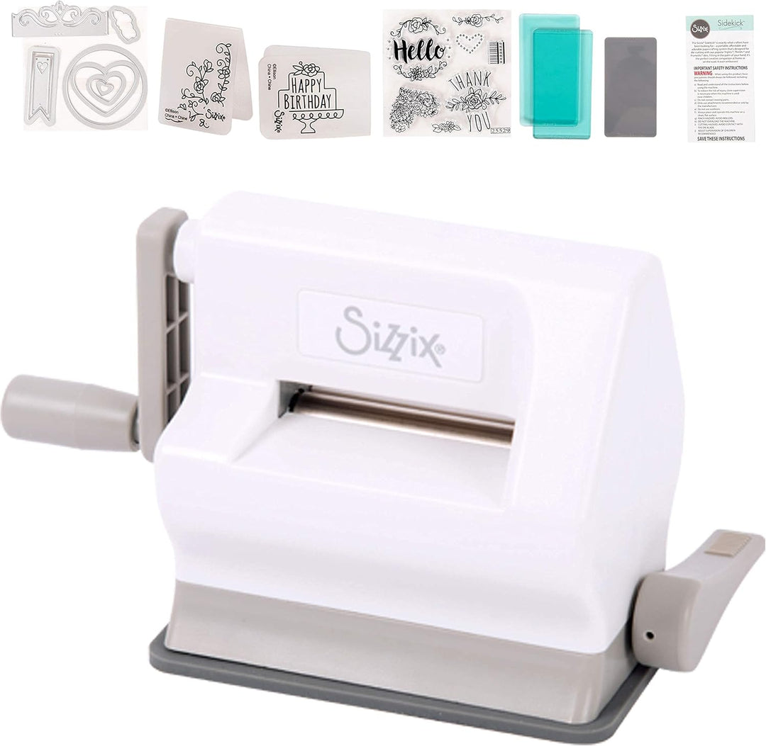 Sizzix Sidekick Stanzmaschine 661770, mit 6, 35 cm Öffnung, Weiss Sidekick Starter