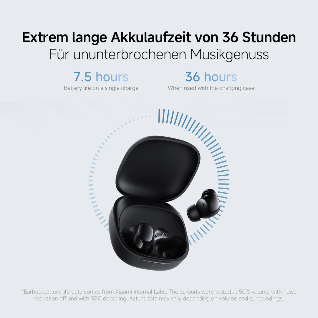 Redmi Buds 6 Play - In-Ear Kopfhörer, 36h Akkulaufzeit, 10mm Dynamik-Treiber mit 4 EQ-Einstellungen,