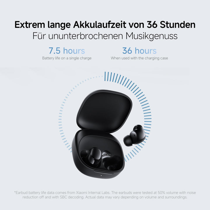 Redmi Buds 6 Play - In-Ear Kopfhörer, 36h Akkulaufzeit, 10mm Dynamik-Treiber mit 4 EQ-Einstellungen,
