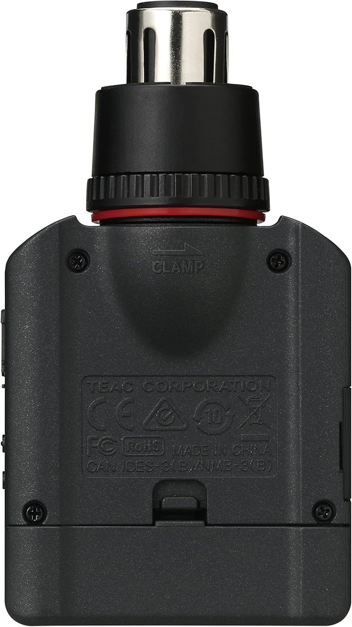 Tascam DR-10X – Audiorecorder zum Aufstecken auf ein Mikrofon, Schwarz Single, Single