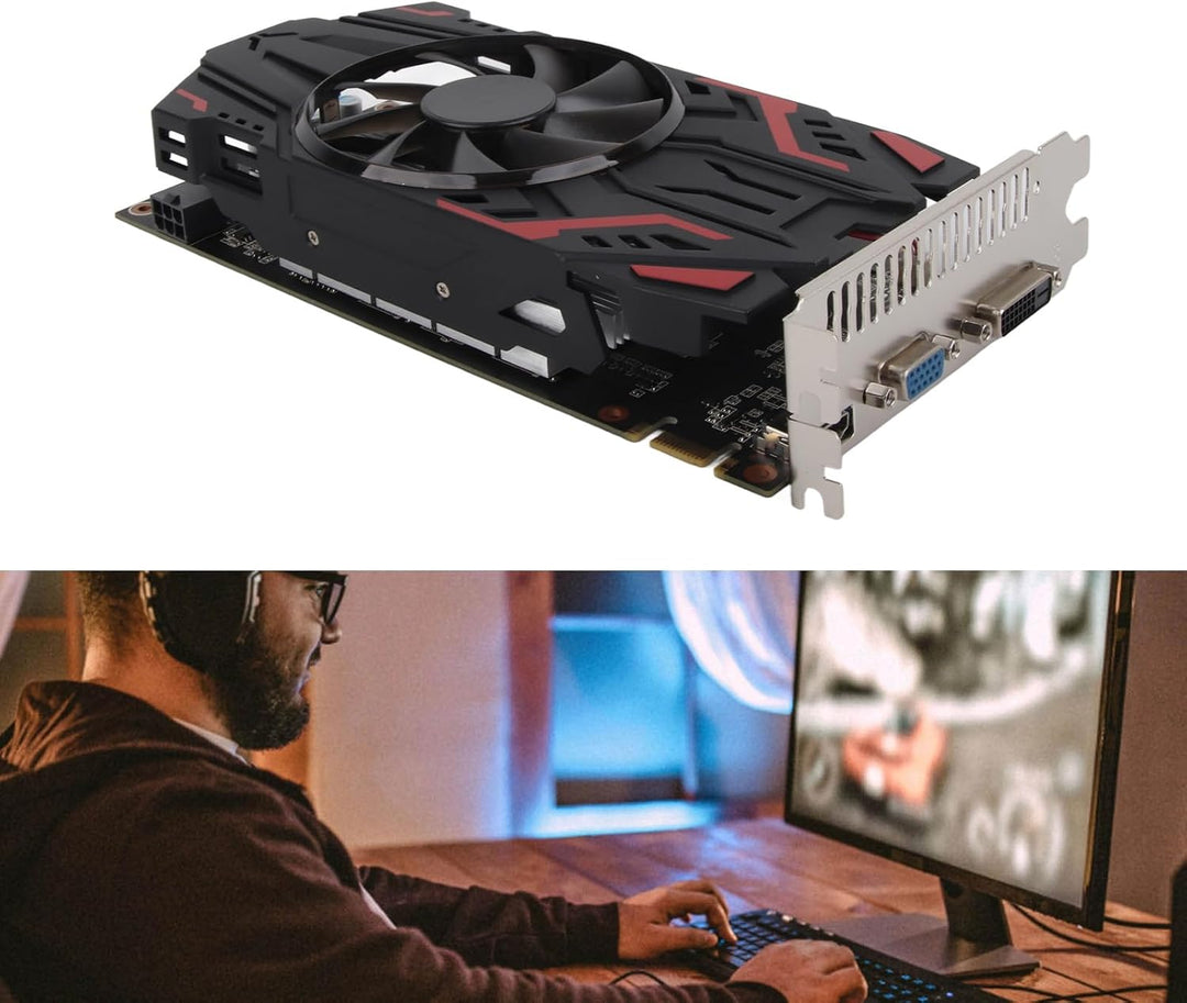Annadue Gaming Grafikkarte, GTX550Ti 4GB 128BIT GDDR5 PCIE 2.0 Grafikkarte, HDMI VGA DVI Ausgang, 34