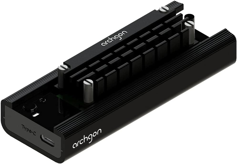 Archgon MSD-3100-1 Externes SSD Dock NVMe(PCIe)/SATA, Kompatibel mit M.2 2242/2260/2280 SSD, USB 3.2